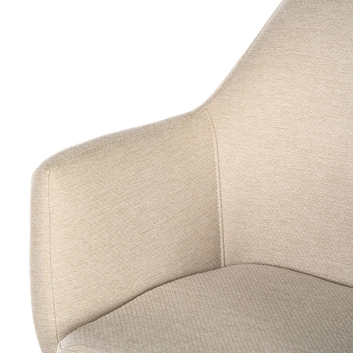 ARMLEHNSTUHL  in Webstoff  - Eichefarben/Beige, MODERN, Holz/Textil (58/84/58cm) - home24