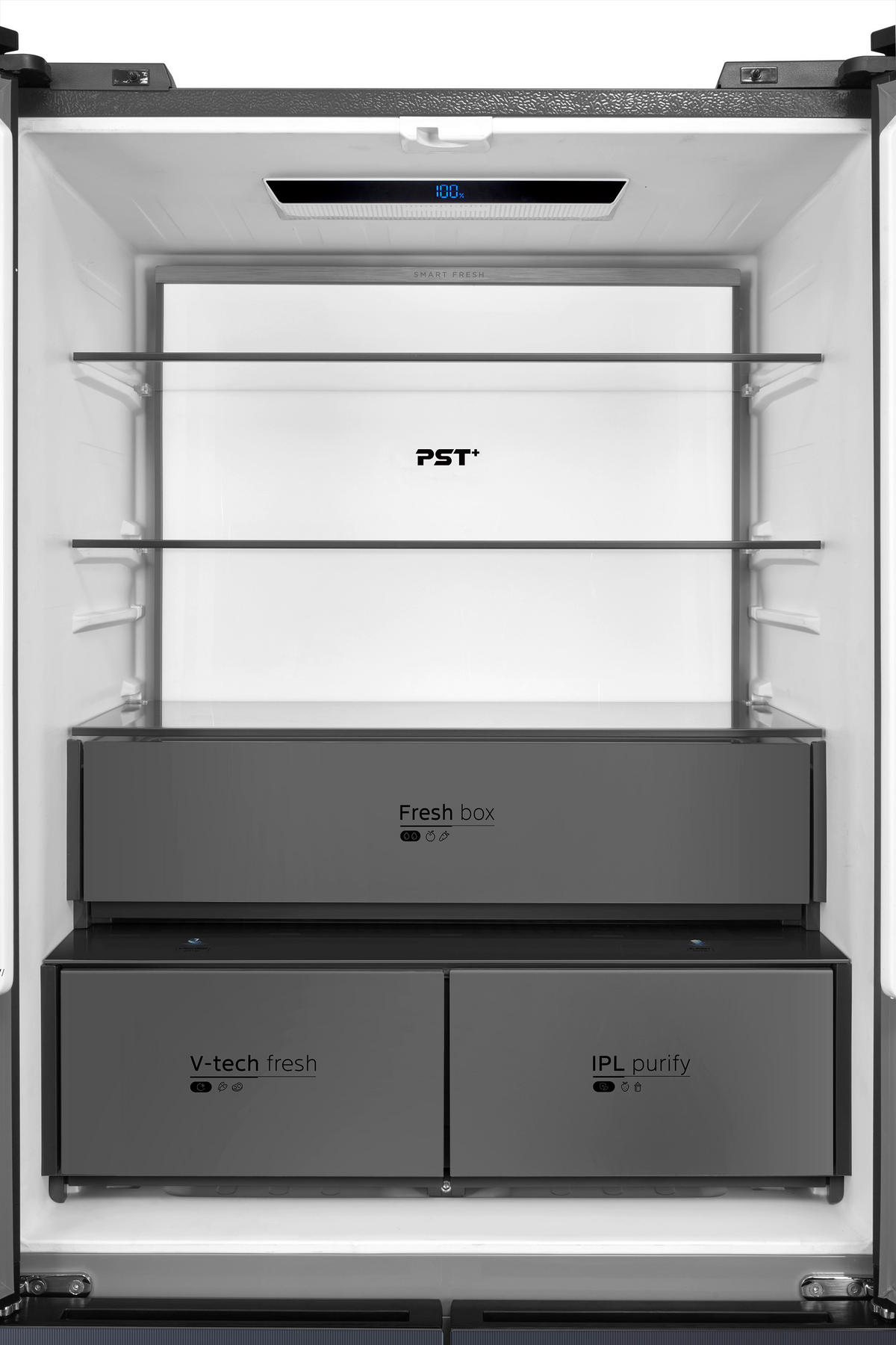MULTIDÖRR MDRM706BIE70  - svart, Basics, metall/glas (83,3/191/60cm) - Midea
