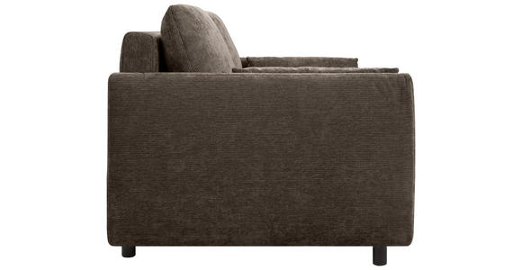 SCHLAFSOFA Chenille Dunkelbraun  - Dunkelbraun/Schwarz, KONVENTIONELL, Kunststoff/Textil (161/90/108cm) - Carryhome