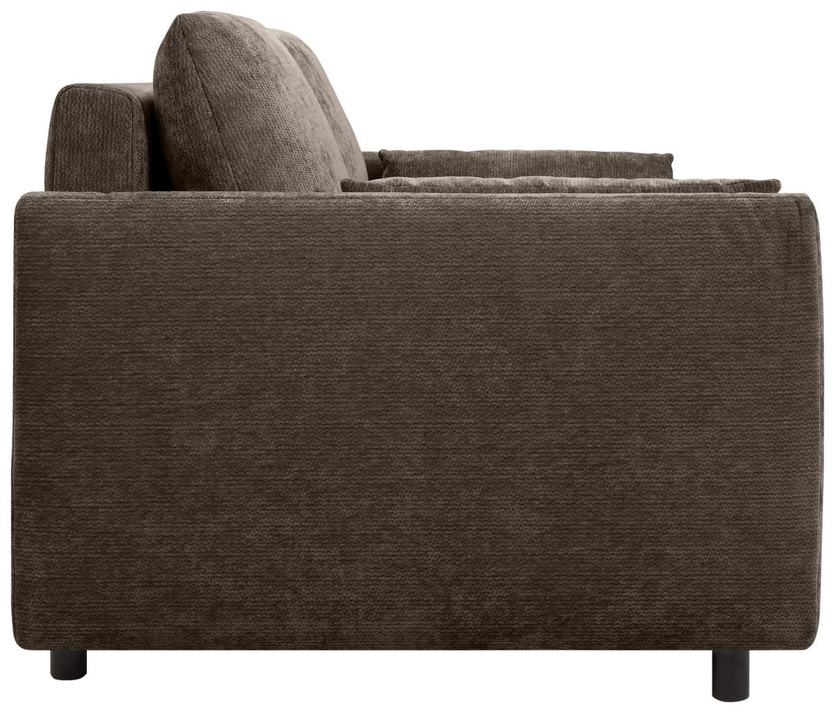 SCHLAFSOFA  in Chenille Dunkelbraun  - Dunkelbraun/Schwarz, KONVENTIONELL, Kunststoff/Textil (161/90/108cm) - Carryhome