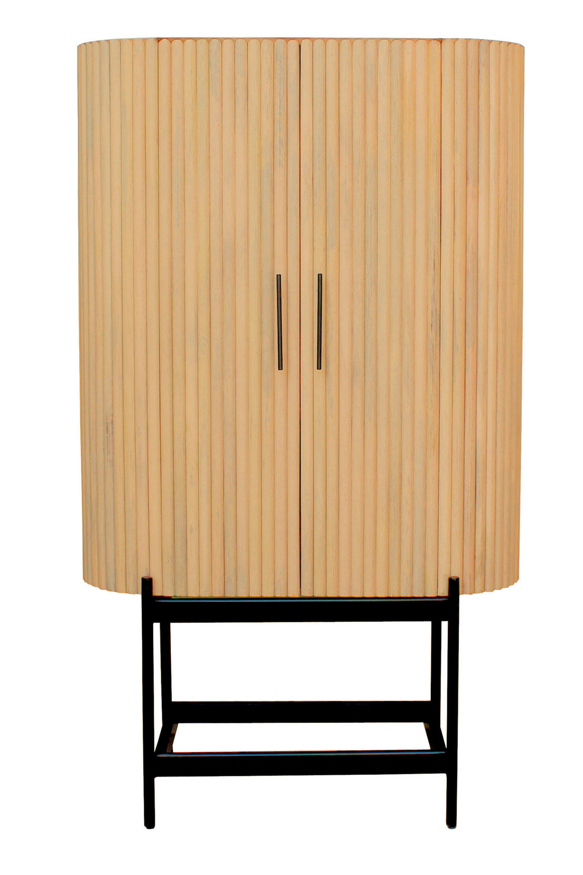 GARDEROBENSCHRANK  in 100/172/40 cm  - Schwarz/Naturfarben, Design, Holz/Metall (100/172/40cm) - MID.YOU