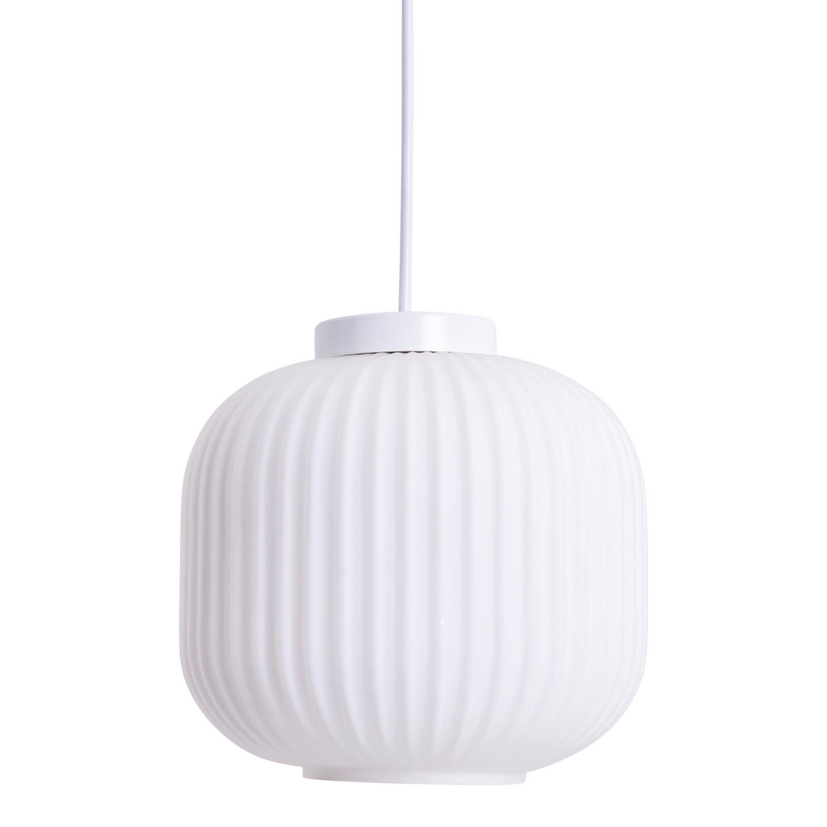 HÄNGELEUCHTE GENEVA 21/128 cm   - Weiß, Design, Glas/Kunststoff (21/128cm) - Näve