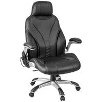 KANCELÁRSKE KRESLO, kožený vzhľad, čierna - čierna/strieborná, Konventionell, kov/textil (70/124-117/76,5cm) - Cantus