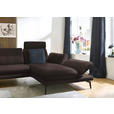 ECKSOFA in Echtleder Dunkelbraun  308/195 cm  - Dunkelbraun/Schwarz, Design, Leder/Metall (308/195cm) - Dieter Knoll