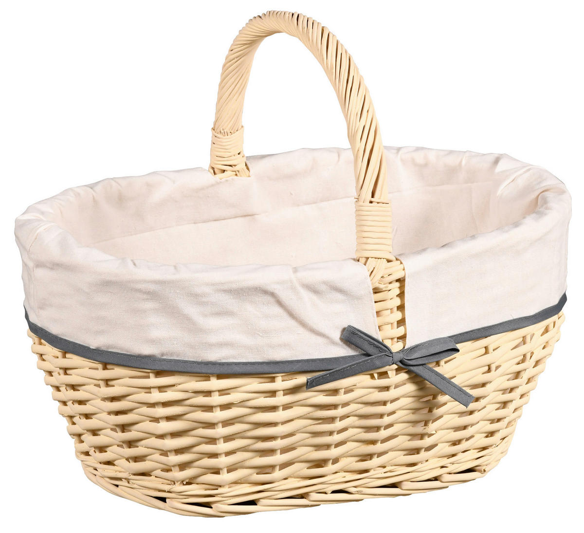 EINKAUFSKORB 30 L  - Weiß, Basics, Naturmaterialien/Textil (45/33/37cm) - Kesper