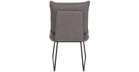 STUHL in Stahl Struktur Metall, Textil - Schwarz/Grau, Design, Textil/Metall (51/90/70cm) - Dieter Knoll
