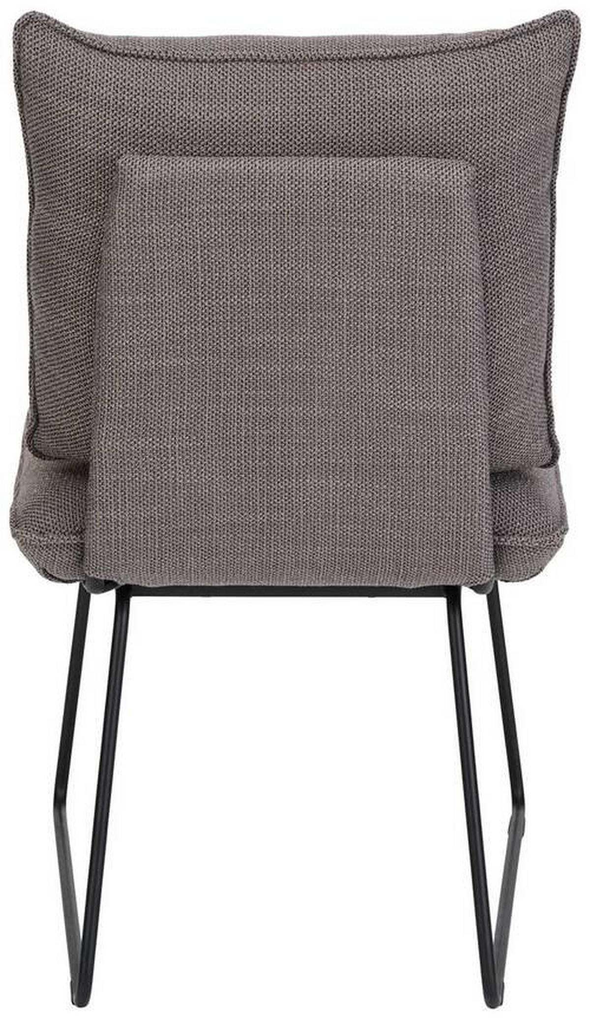 STUHL  in Stahl Struktur Metall, Textil  - Schwarz/Grau, Design, Textil/Metall (51/90/70cm) - Dieter Knoll