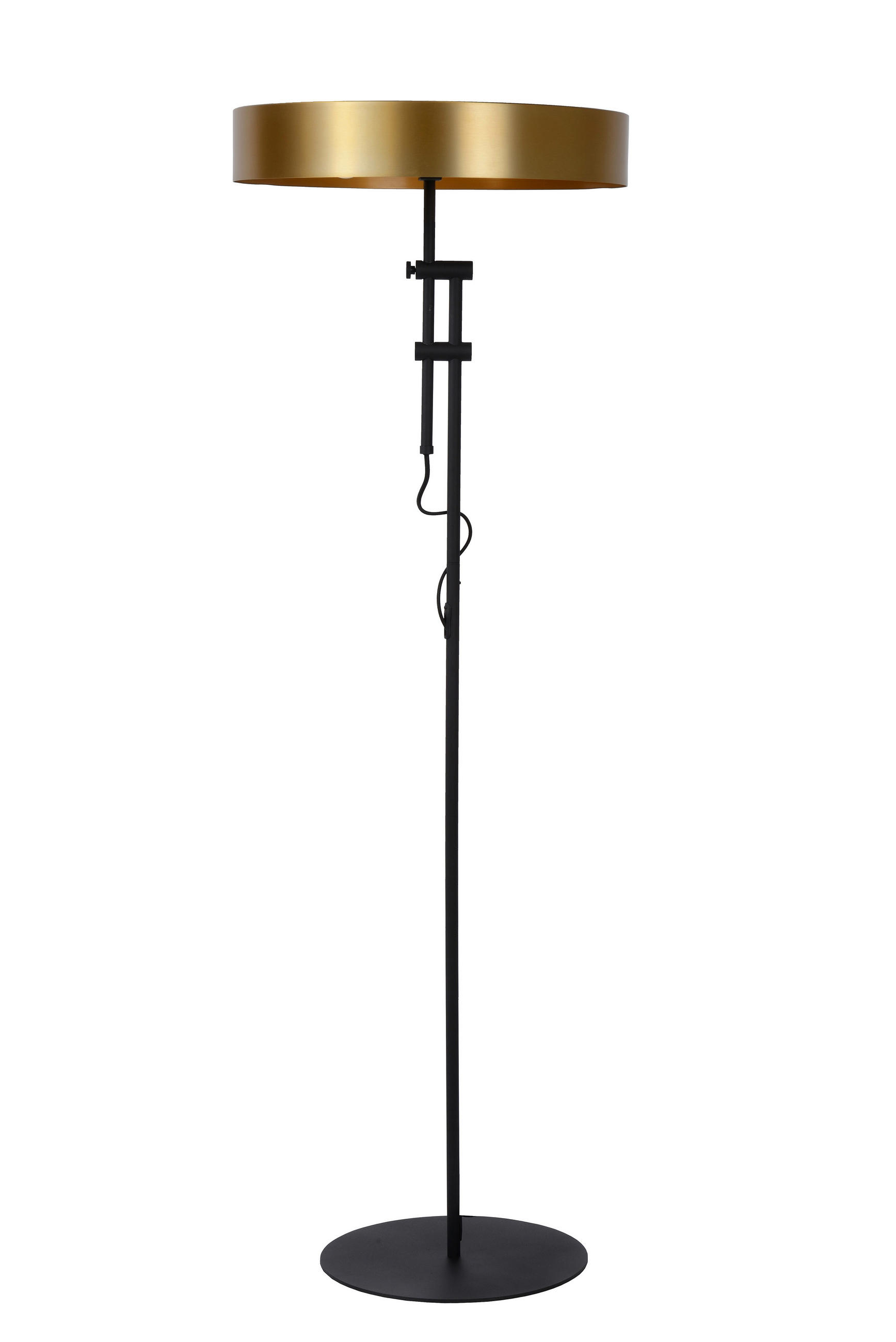 STEHLEUCHTE 45/143.5 cm    - Messingfarben/Schwarz, Design, Metall (45/143.5cm) - Lucide