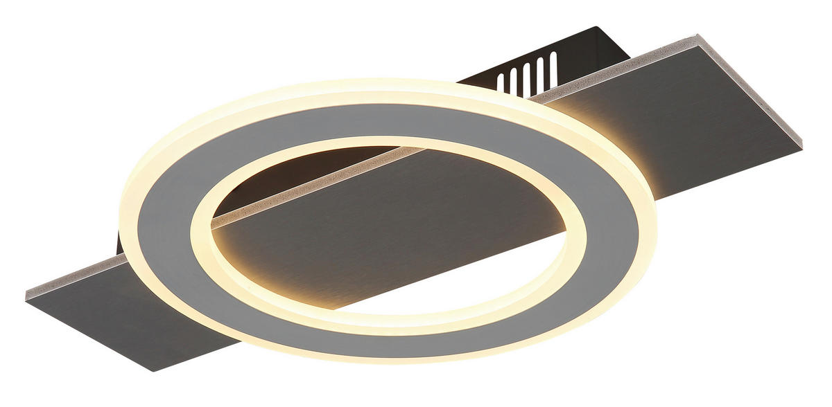 LED-TAKLAMPA JAYDEN 44/29/5,5 cm  - opal/grå, Design, metall/plast (44/29/5,5cm) - Globo