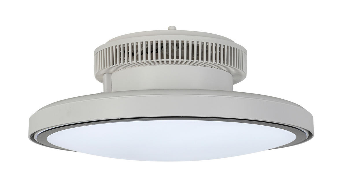 DECKENVENTILATOR - Schwarz/Weiß, Trend, Kunststoff/Metall (46/19,5cm) - Mican