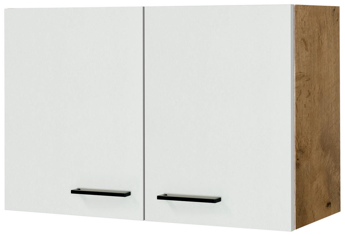 KÜCHENOBERSCHRANK 80/54,8/32 cm  in Eichefarben, Magnolie  - Eichefarben/Magnolie, KONVENTIONELL, Holzwerkstoff/Metall (80/54,8/32cm) - FlexWell