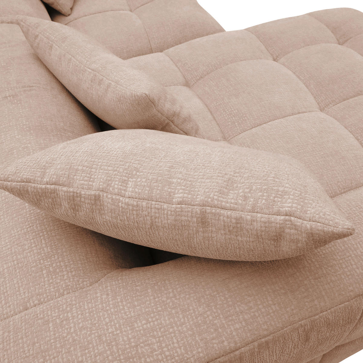 ECKSOFA in Flachgewebe Rosa  - Schwarz/Rosa, Konventionell, Kunststoff/Textil (170/280cm) - Carryhome