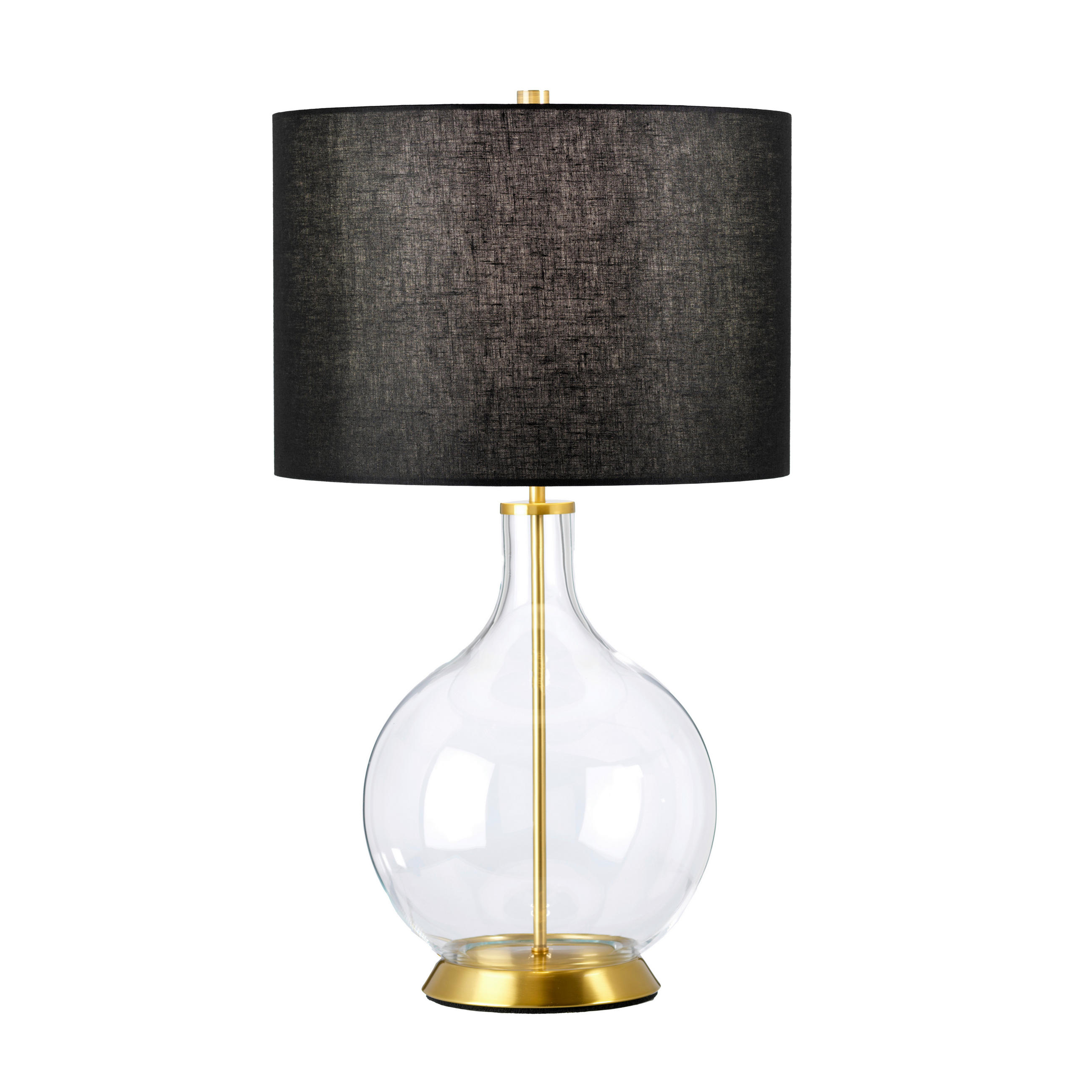 TISCHLEUCHTE 36/67 cm   - Messingfarben, KONVENTIONELL, Glas/Textil (36/67cm) - Elstead Lighting
