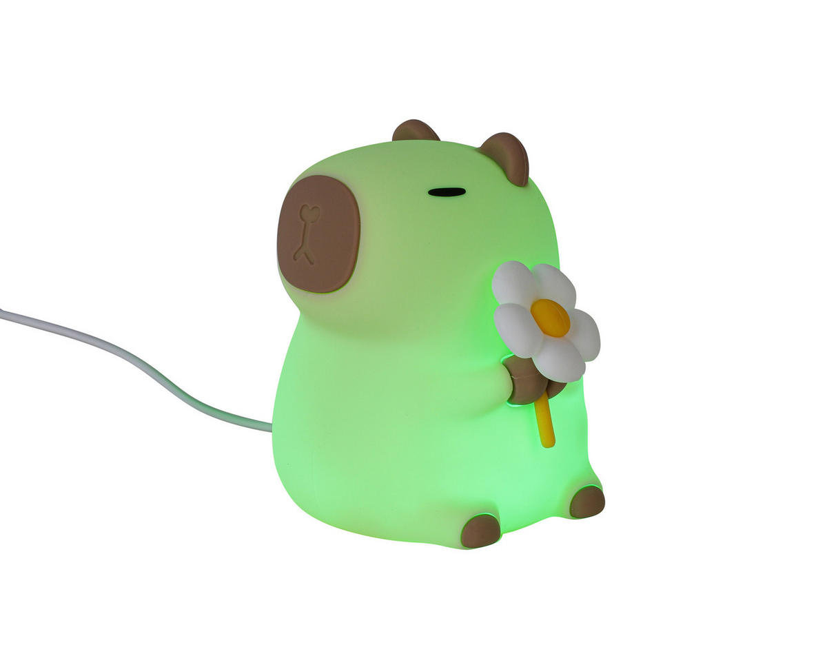 NACHTLICHT Capybara 9,2/11,1/9,1 cm   - Creme, Trend, Kunststoff (9,2/11,1/9,1cm) - Novel