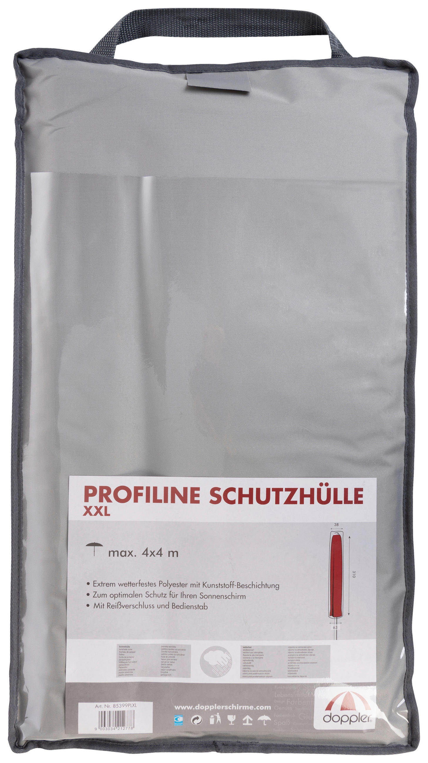 SCHIRMHÜLLE Grau   - Grau, Basics, Textil (400/400cm) - Doppler