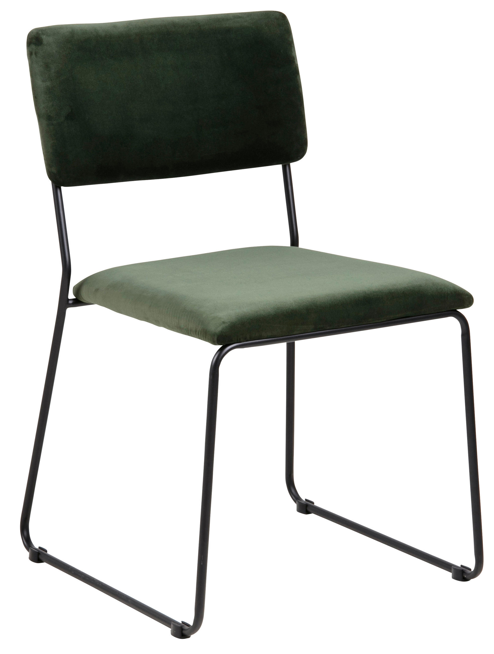 STUHL - Waldgrün/Schwarz, KONVENTIONELL, Textil/Metall (50/80/53,5cm) - Carryhome