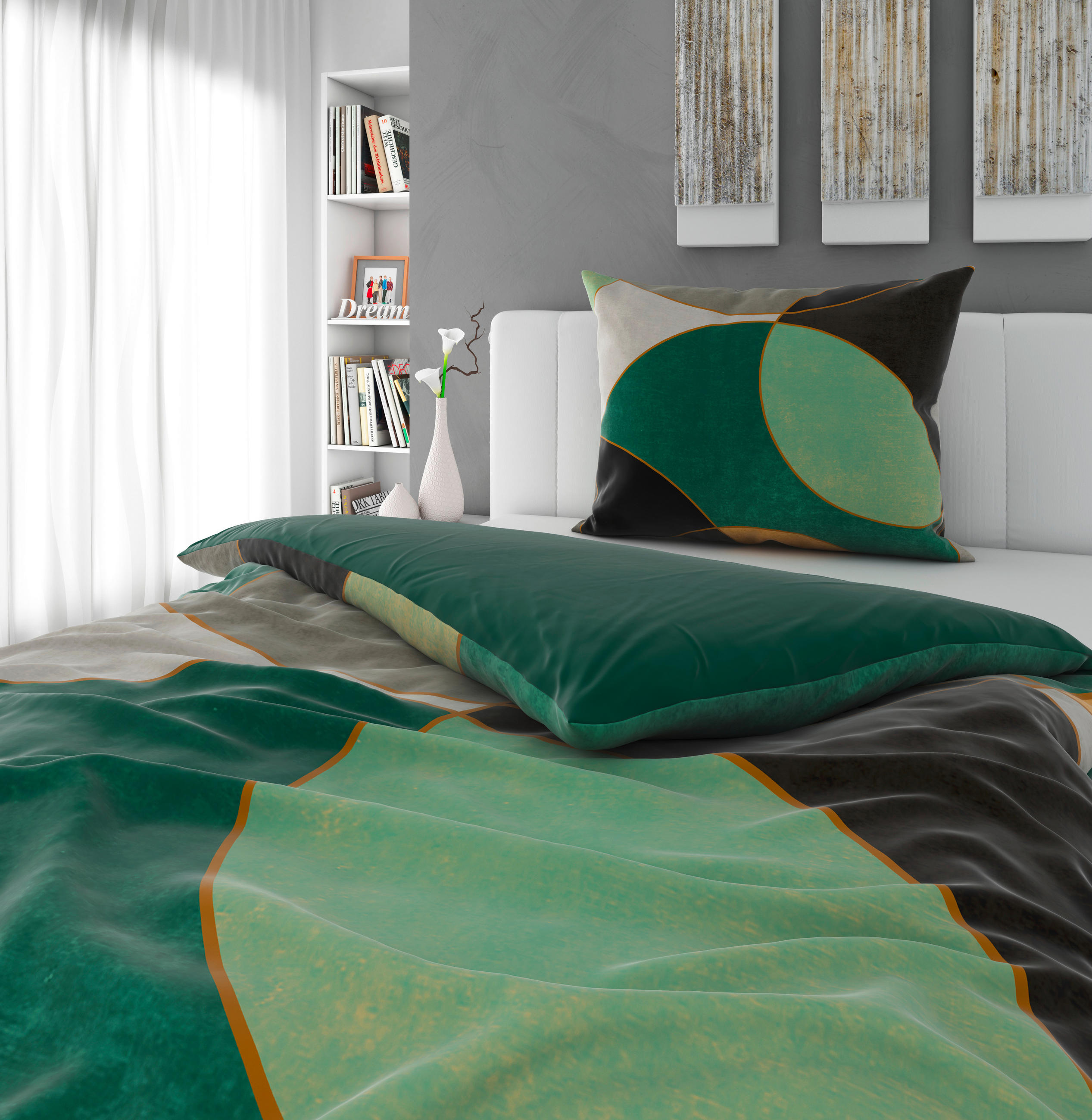 ÁGYNEMŰHUZAT-GARNITÚRA 140/200 cm  - zöld, Konventionell, textil (140/200cm) - Esposa