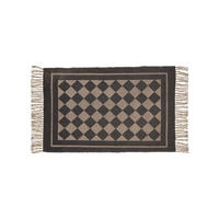 DÖRRMATTA - ljusgrå/svart, Basics, textil (60/90cm)