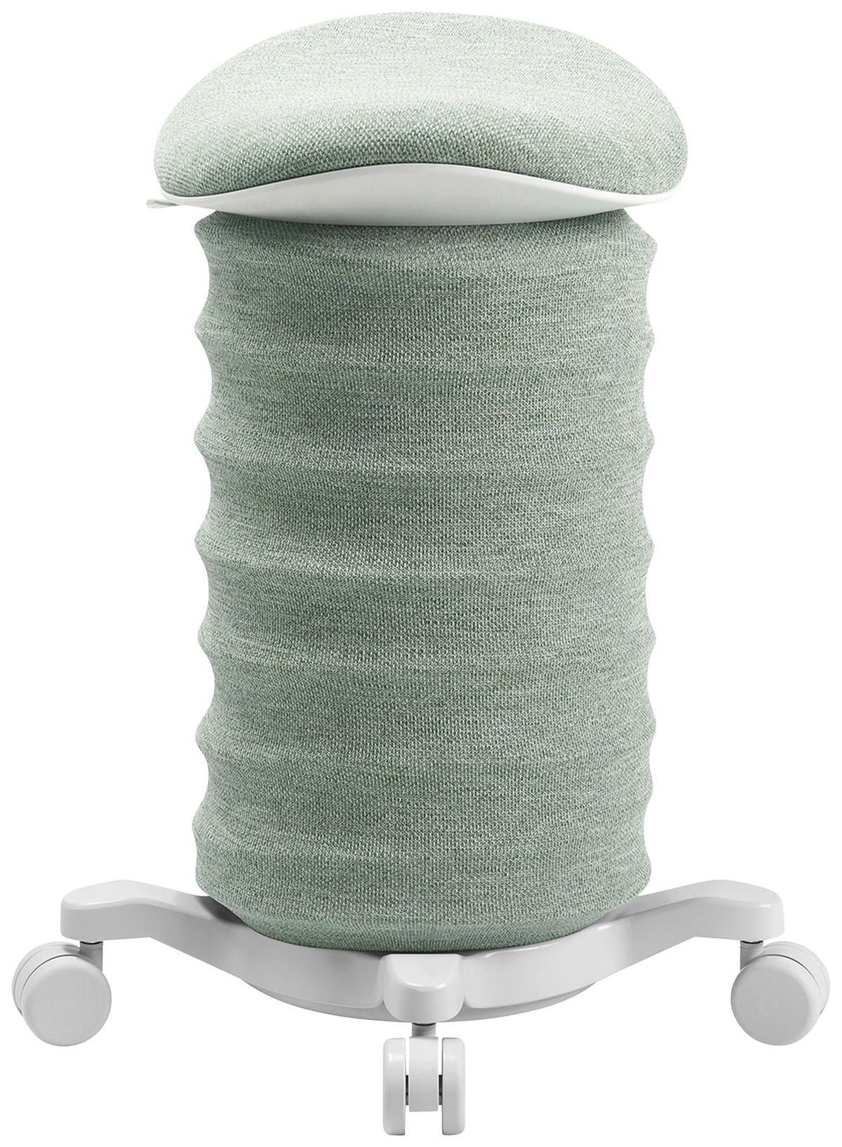 BÜROHOCKER Weiß, Hellgrün  - Weiß/Hellgrün, Design, Kunststoff/Textil (37,5/58-70/36cm) - Topstar