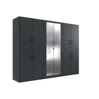 ORMAR ZA ODJEĆU     - boje grafita/crna, Moderno, staklo/drvni materijal (270/208/58cm) - Hom`in