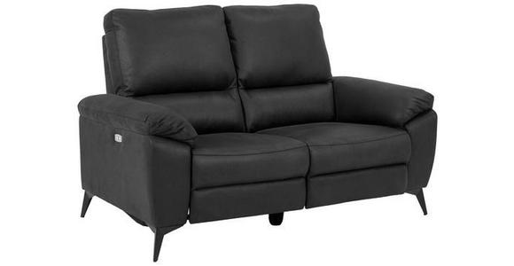 2-SITZER-SOFA Lederlook, Mikrofaser Grau  - Schwarz/Grau, KONVENTIONELL, Textil/Metall (160/102/96cm) - Carryhome