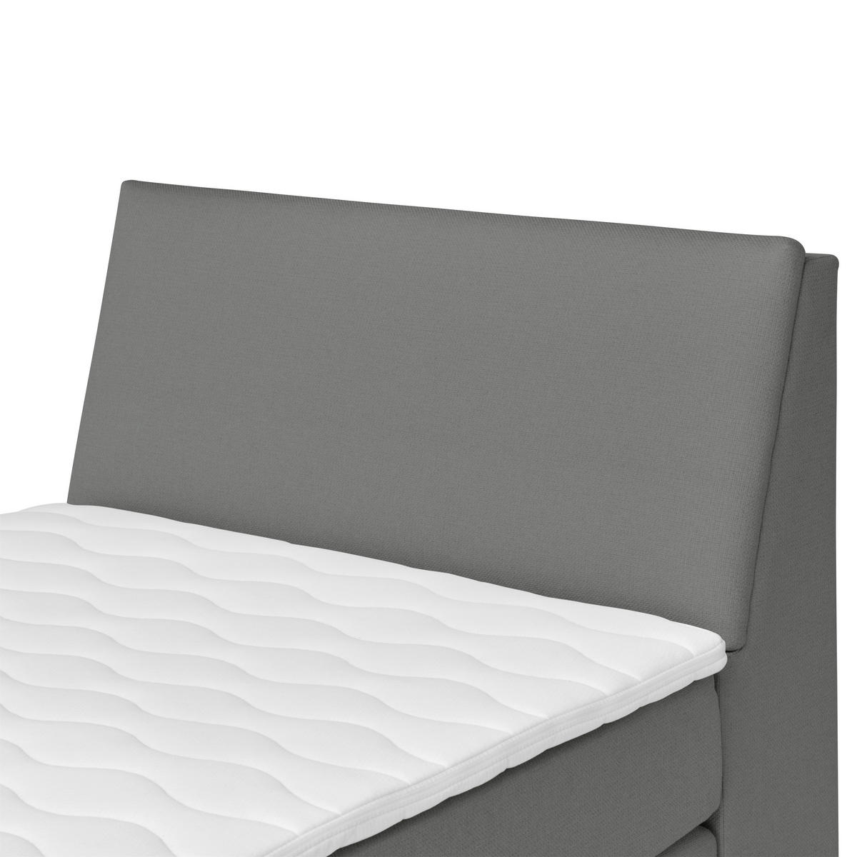BOXSPRINGBETT 120/200 cm  in Grau  - Schwarz/Grau, MODERN, Holz/Textil (120/200cm) - MID.YOU