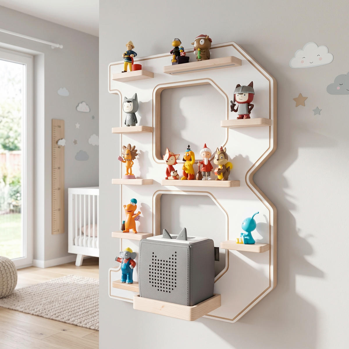 KINDERREGAL  - Weiss, Modern, Holzwerkstoff (41/54/19cm) - Livetastic