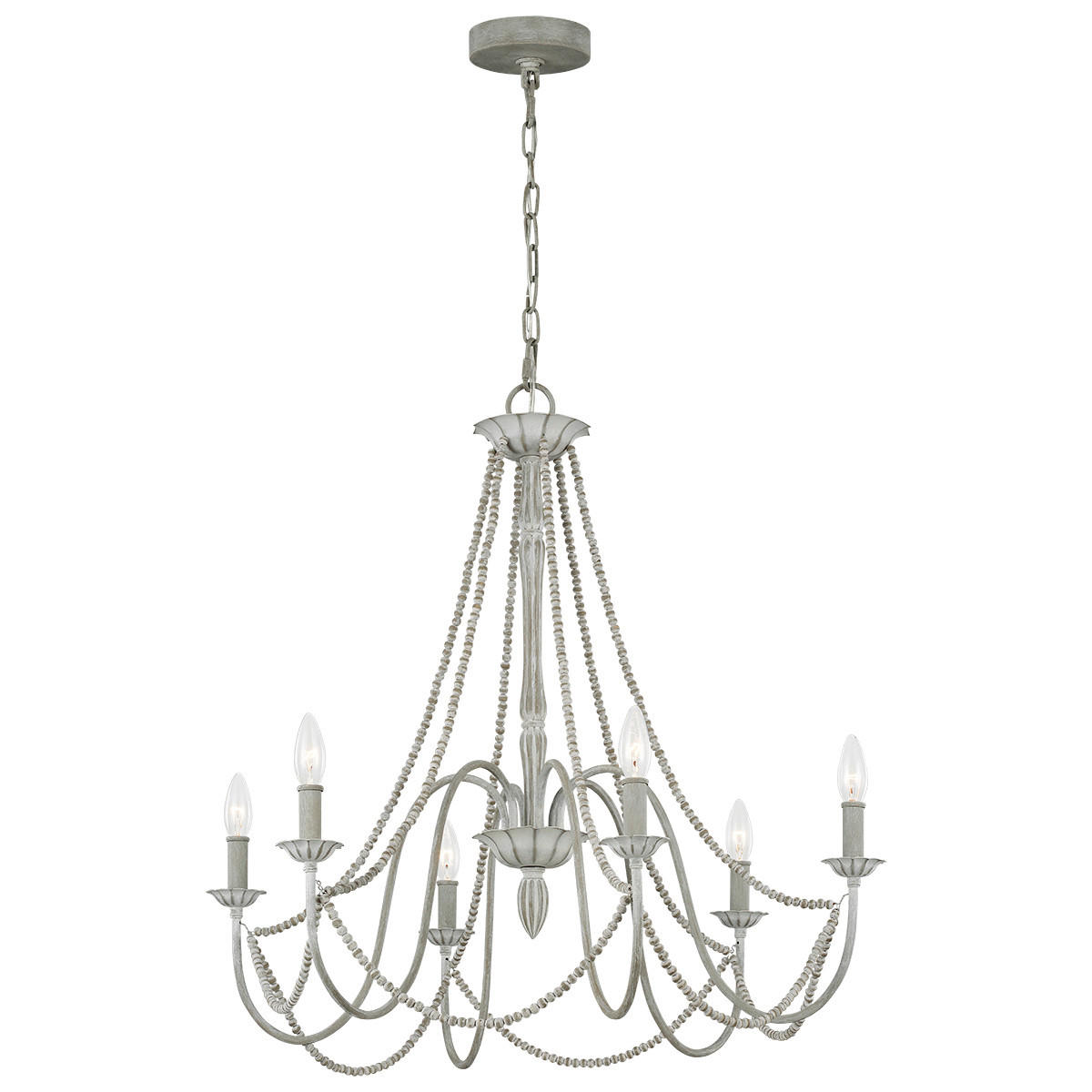 LESTENEC  Elstead Maryville      71.1/83.9 cm      E14 - svetlo siva, Konvencionalno, kovina/les (71.1/83.9cm) - Elstead Lighting
