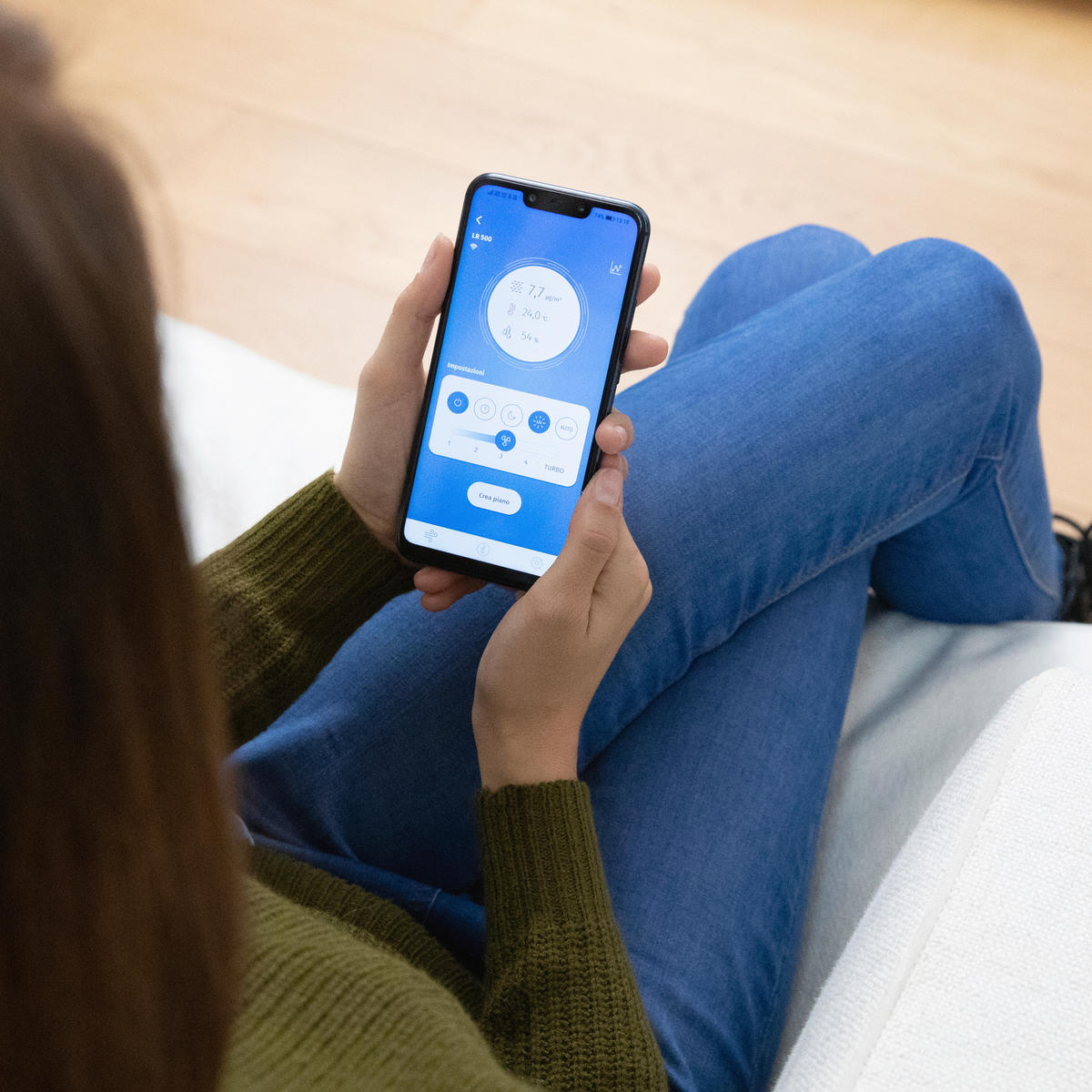 App gesteuerter Luftreiniger - Weiss/Schwarz, Basics, Kunststoff (27,5/66,7/41,5cm) - Beurer