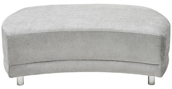 HOCKER in Textil Grau  - Silberfarben/Grau, Design, Kunststoff/Textil (142/46/100cm) - Carryhome