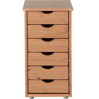 KOMMODE GENOVA, 34/66/39 cm, 6 Schublade(n)  - Naturfarben, Design, Holz/Kunststoff (34/66/39cm) - Livetastic