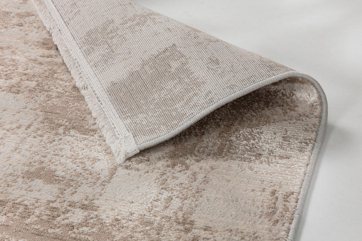 WEBTEPPICH Wohnzimmer 80/150 cm Castello Creme, Beige rechteckig  - Beige/Creme, Design, Textil (80/150cm) - Astra