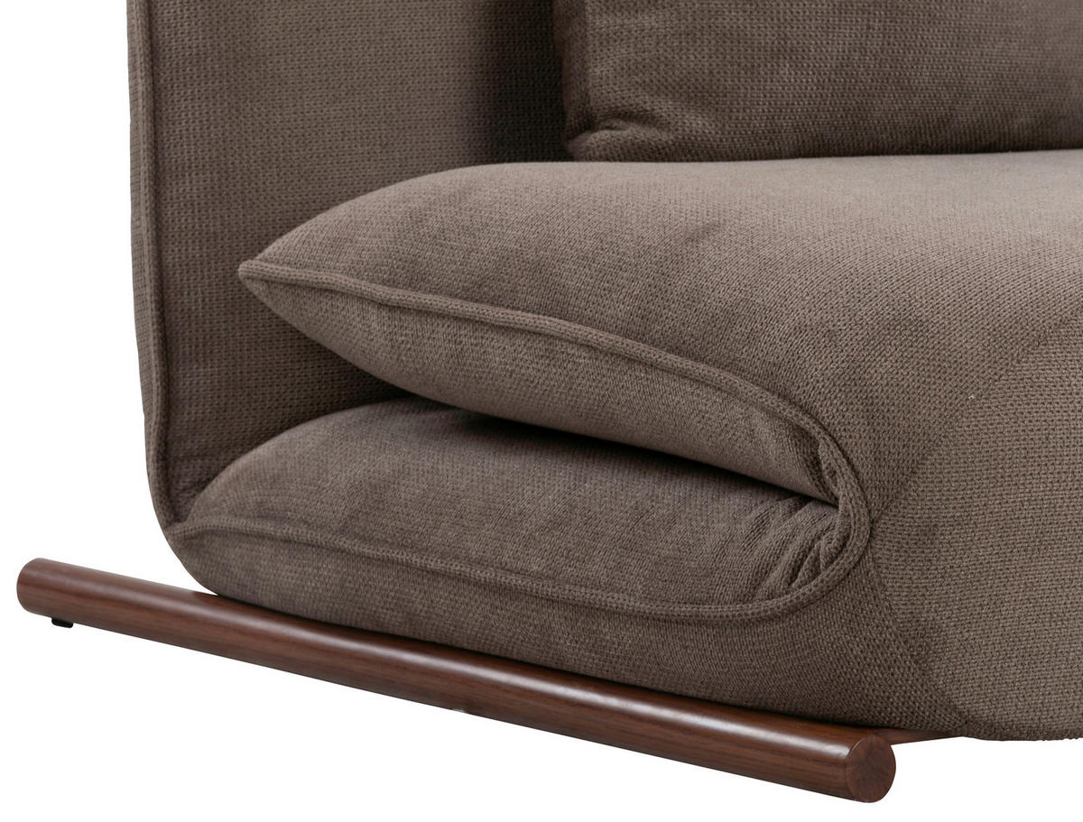 SESSEL in Samt Braun  - Dunkelbraun/Braun, Design, Textil/Metall (93/97/80cm) - MID.YOU