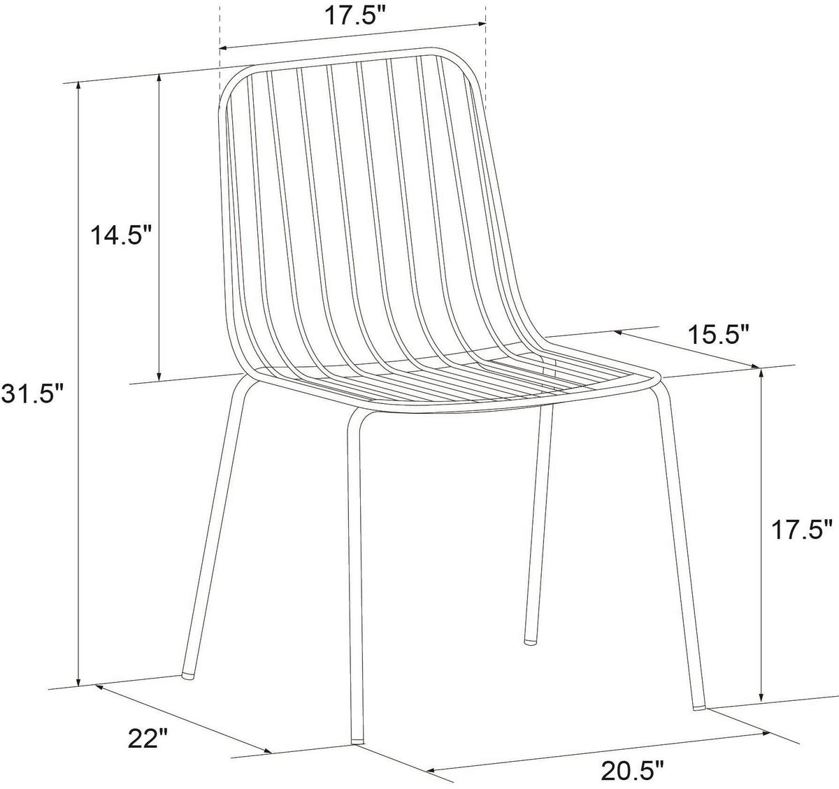 STUHL-SET 2 Stück  in Stahl  - Goldfarben, Design, Metall (56/80/52cm) - MID.YOU