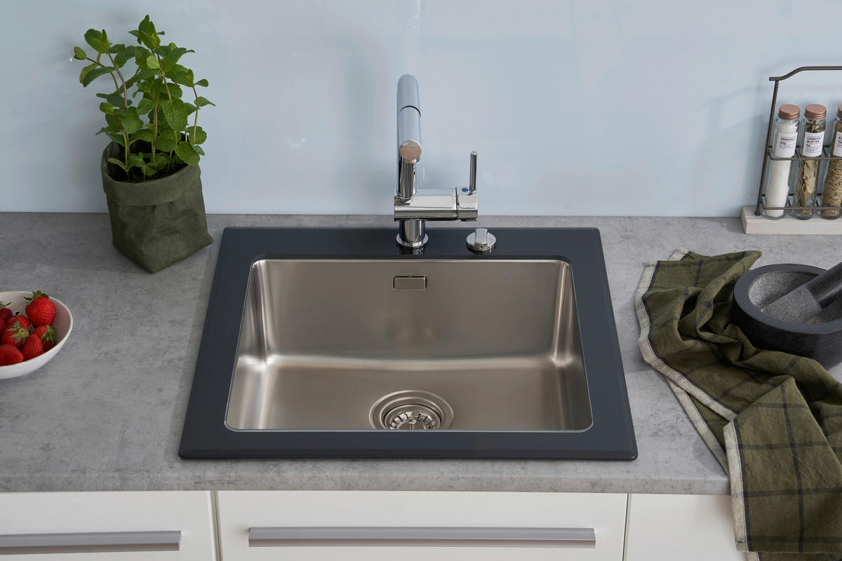 DISKHO 1720NEWYORK55X53S  - svart, Trend, metall/glas (55/21/53cm) - Respekta
