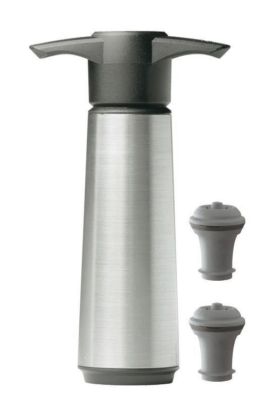 WEINPUMPE  - Chromfarben/Schwarz, Basics, Kunststoff/Metall (7.7/3.9/17.2cm) - Vacu Vin