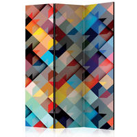 SKÄRMVÄGG  i trä, textil  multicolor  - multicolor, Basics, trä/textil (135/172/3cm) - artgeist