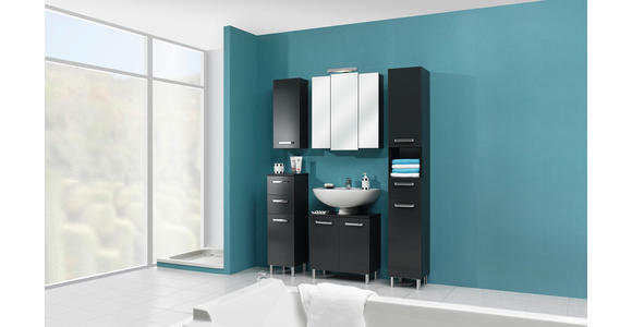 SPIEGELSCHRANK 68/77/20 cm - Anthrazit, KONVENTIONELL, Glas/Holzwerkstoff (68/77/20cm) - Carryhome