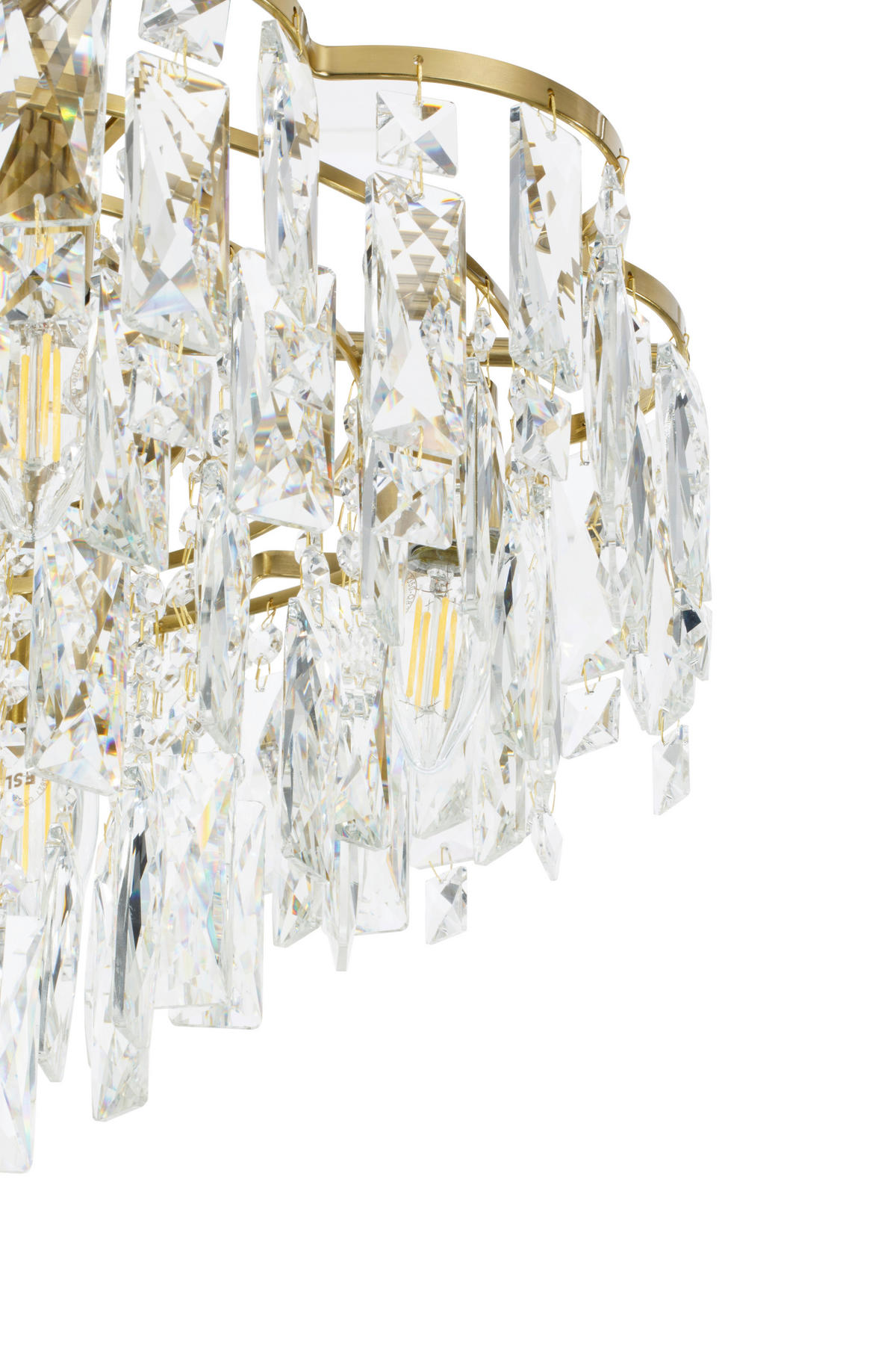 TAKLAMPA Aurelie  - klar/guldfärgad, Design, metall/glas (50/41cm) - Glandor