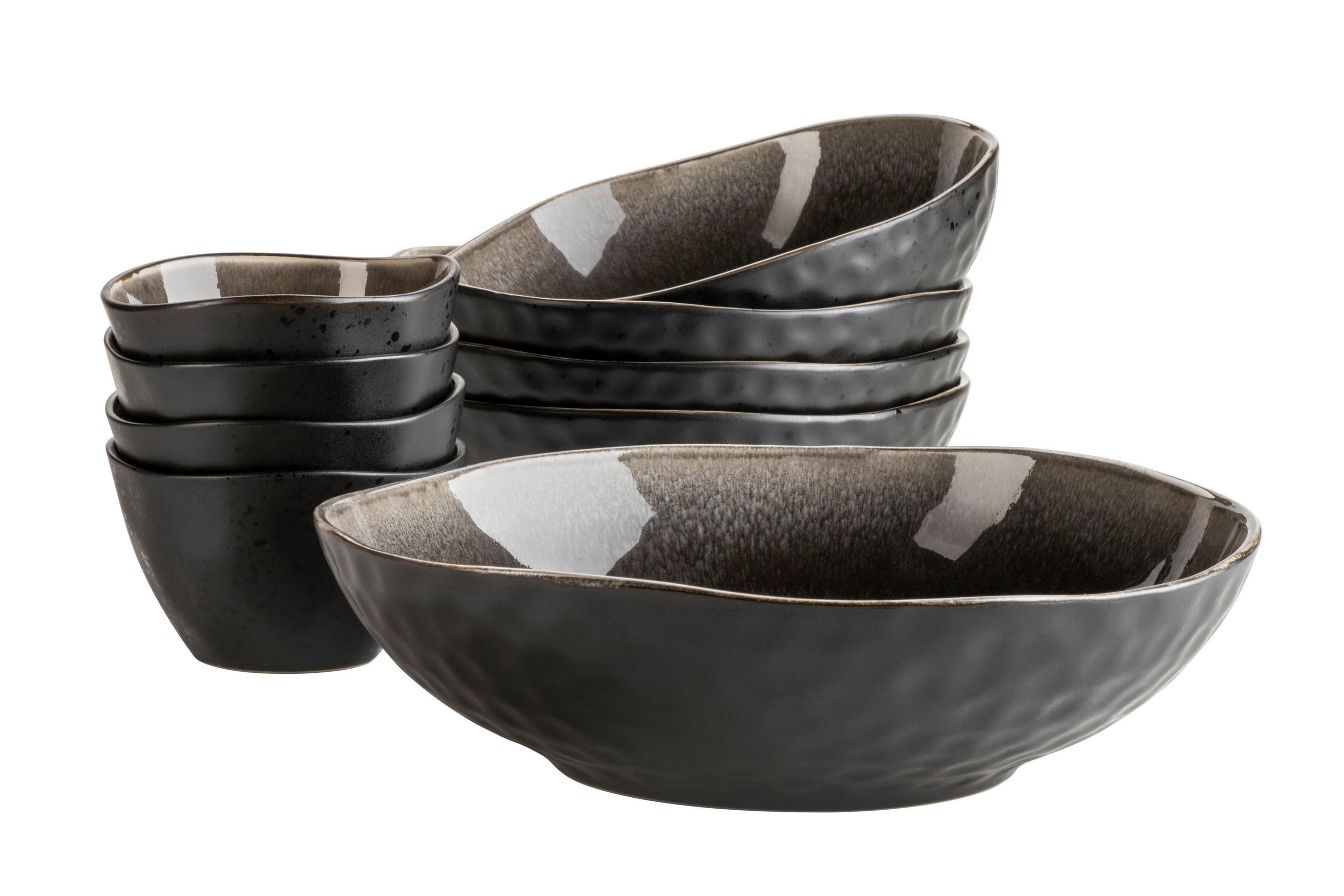 SCHÜSSELSET 9-teilig Niara Organic   - Dunkelbraun, Basics, Keramik - Mäser