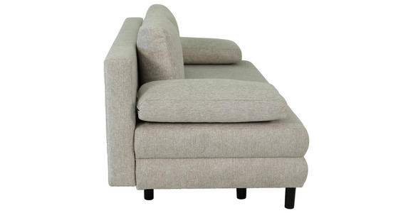 SCHLAFSOFA Lia in Webstoff Taupe  - Taupe/Schwarz, Design, Textil/Metall (197/84/92,5cm) - Hom`in