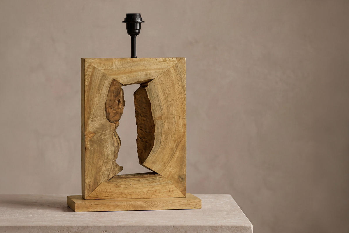 PODSTAVEC SVIETIDLA, E27, 27/12/41,5 cm - hnedá, Natur, drevo (27/12/41,5cm) - Eglo