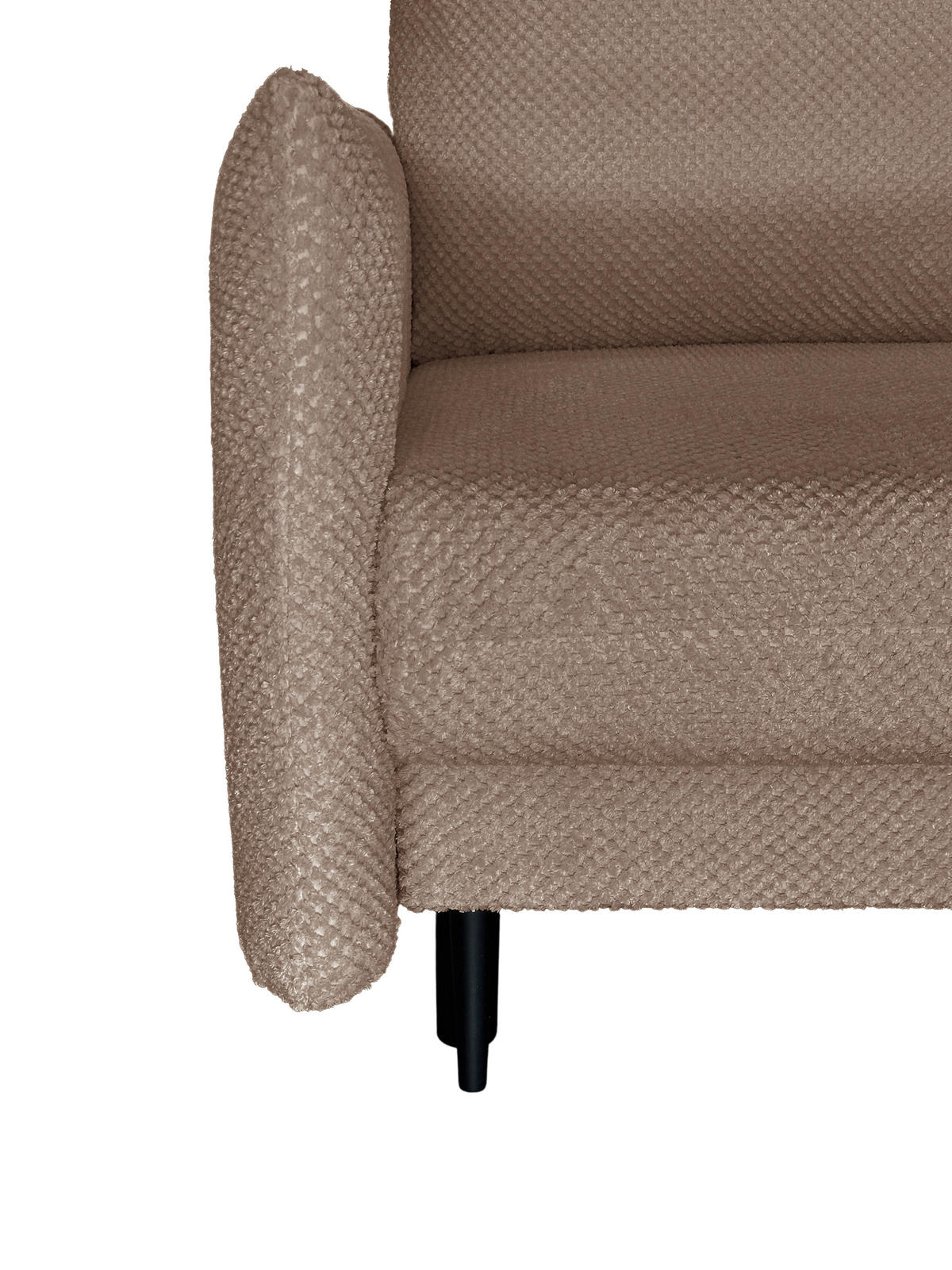 SCHLAFSOFA Webstoff Taupe  - Taupe/Schwarz, Design, Kunststoff/Textil (218/96/102cm) - MID.YOU