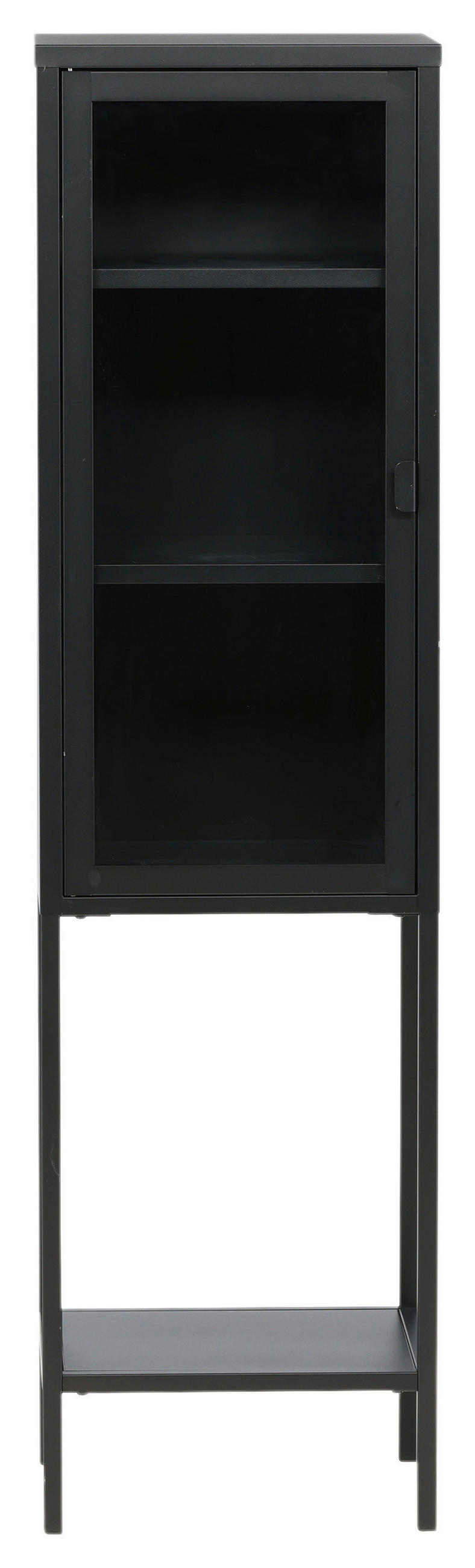 VITRINE in Schwarz  - Schwarz, Design, Metall (40.5/150/35cm) - Livetastic