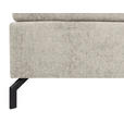 BOXSPRINGBETT 160/200 cm,  in Beige, Topper, H2 + H2 = mittel  - Beige/Schwarz, Design, Textil/Metall (160/200cm) - Esposa