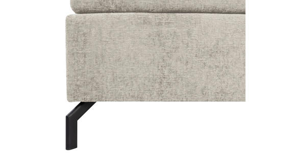 BOXSPRINGBETT 160/200 cm,  in Beige, Topper, H2 + H2 = mittel  - Beige/Schwarz, Design, Textil/Metall (160/200cm) - Esposa