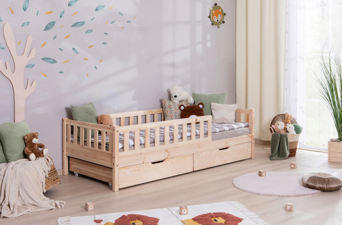 HAUSBETT 100/200 cm Naturfarben  - Naturfarben, Modern, Holz (100/200cm) - MID.YOU