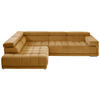ECKSOFA in Velours Gelb  222/326 cm  - Chromfarben/Gelb, Design, Textil/Metall (222/326cm) - Beldomo Speed
