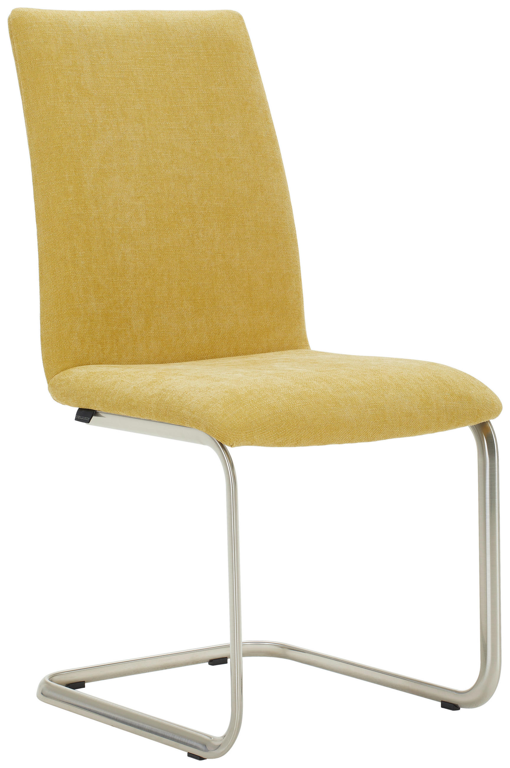 SCHWINGSTUHL  Lederauswahl, Stoffauswahl Struktur  Gelb, Edelstahlfarben  - Edelstahlfarben/Gelb, Design, Textil/Metall (48/99/63cm) - Venjakob