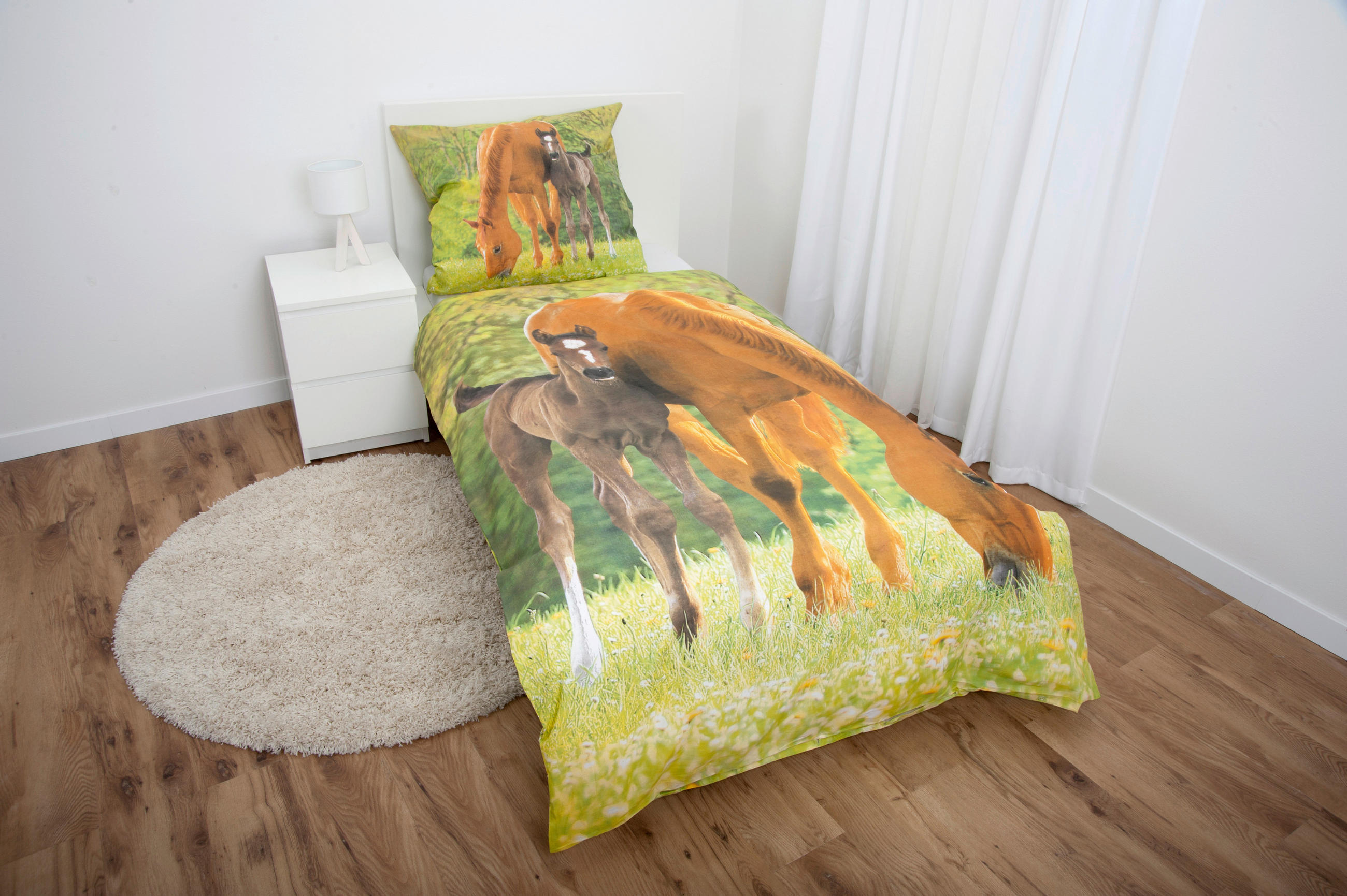 JUGENDBETTWÄSCHE Pferde Renforcé 135/200 cm  - Multicolor, Design, Textil (135/200cm) - Herding